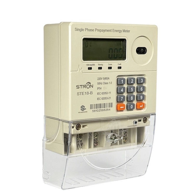 IP54 インテリジェント マルチ タリフ/反不正/電源制限 プレペイドキーボード 単相電量計 販売ソフトウェア