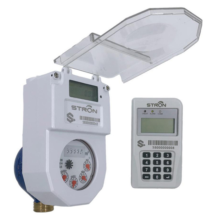 STS Integrated Keypad Split Smart Water Meter with 1km Measurement Range 84 Flow Rate and Free Vending Software
