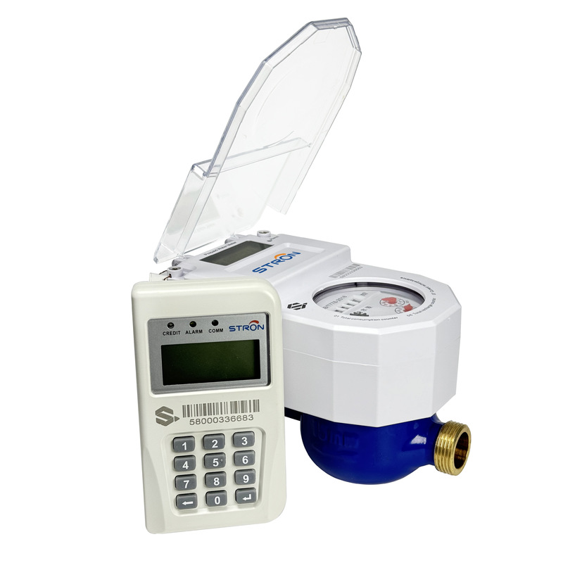 DN25 STS Standard Prepaid Water Meter with 0℃-50℃ Temperature LCD Display and LoRa-RF Communication