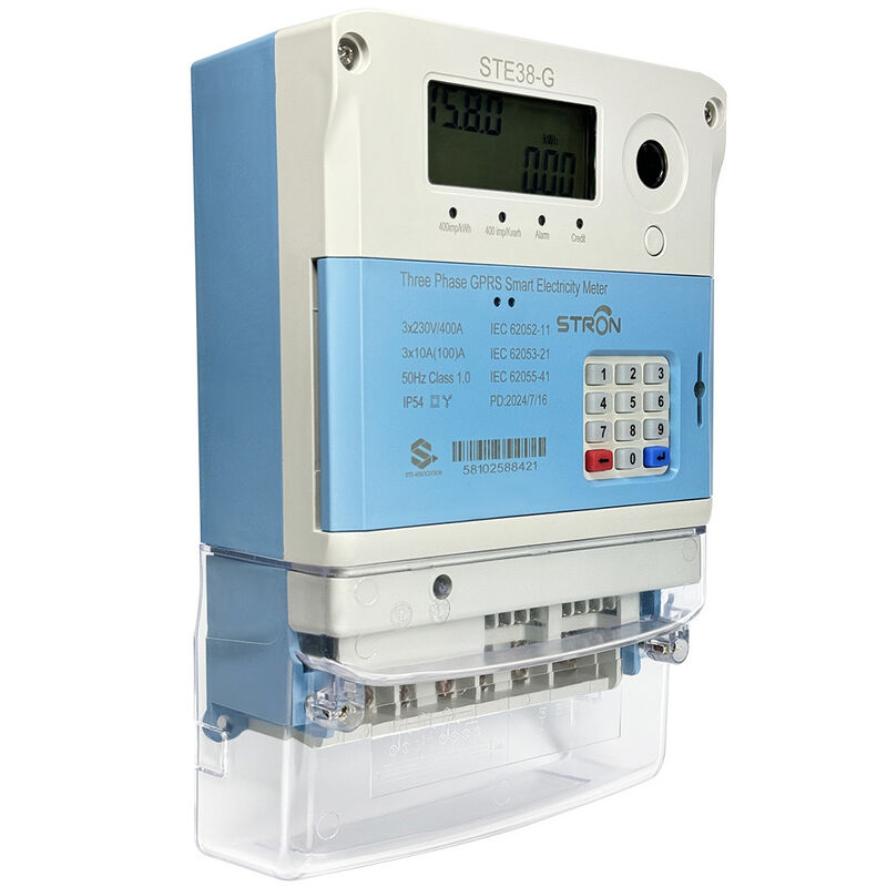 STS スマート GPRS 三相前払い電気メーター CIU 安全料金トークン LCDディスプレイ 簡単にインストール 1 精度クラス