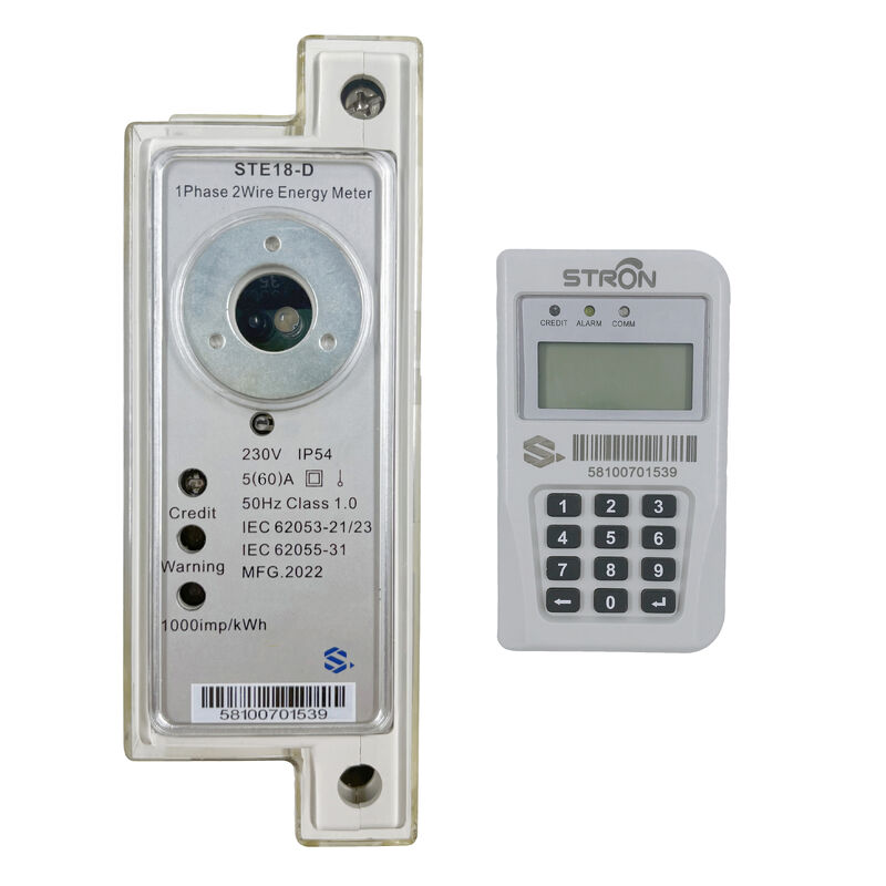 IP54 DINレール単相プリペイドメーター PLC,LoRa,RFおよび2ワイヤープロトコルをサポートするクラス1 精度クラス 電気メーターの校正と最適化