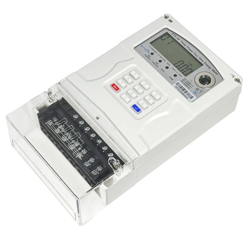 STE38-A LCDディスプレイタイプ スマートプリペイド電力メーター 1.0級測定精度と電力使用のリモート切断をサポート