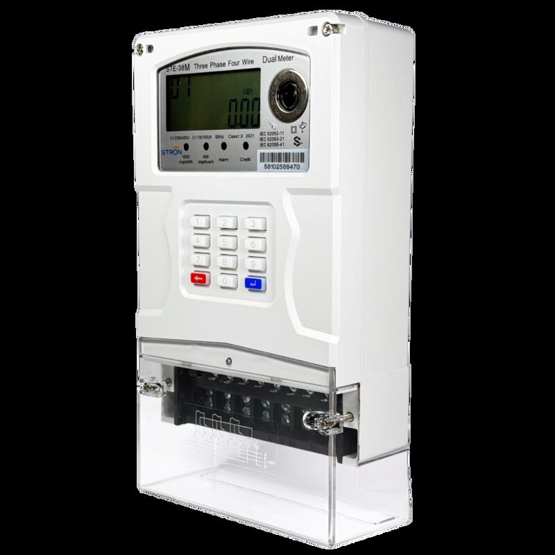 STE38-A LCDディスプレイタイプ スマートプリペイド電力メーター 1.0級測定精度と電力使用のリモート切断をサポート