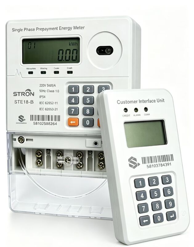 スマートプリペイド電気メーター 自動リレー切断と20桁のトークンリチャージソフトウェアのサポートでエネルギー管理を可能にする