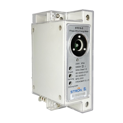 プリペイド・ディン・レール・シングルフェーズ電力メーター+CIU RF/PLC モジュール通信