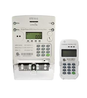 GPRS/4G通信,クラス1.0精度,IP54防水等級のSTSプリペイドキーボードスマート電気メーター