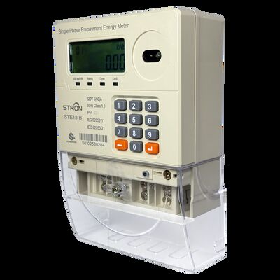 STE18-B 分割プリペイド単相電力メーター CIUユーザーインターフェース付き、IP54防水防塵、STS認証、TOU料金サポート、LoRa-RF & PLC通信オプション